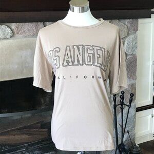 Baggy Tan T-Shirt - Size Medium